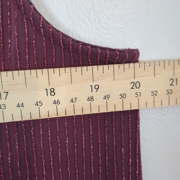 Sloane & Sadie Tank Top Women's XL Plum Metallic Formal Wedding Summer Feminine - Picture 6 of 8